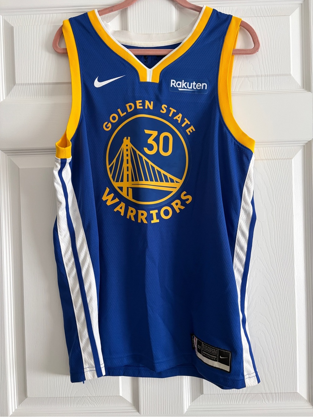 NBA Golden State Warriors Stephen Curry #30 Royal Blue and Yellow Jersey